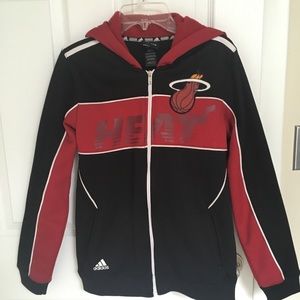 Miami Heat adidas hooded zip up jacket
